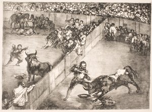 "La Division de la Place" [Corrida dans une arène divisée]