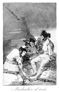 Jeunes se préparant - Francisco de Goya