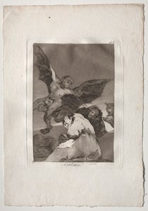 Ochenta Caprichos: Tale-Bearers-Blasts of Wind - Francisco de Goya