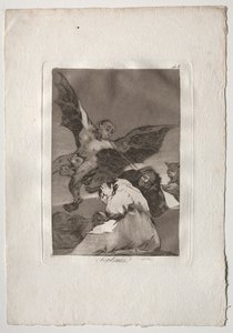 Ochenta Caprichos: Colporteurs - Rafales de vent, 1793-1798 - Francisco de Goya
