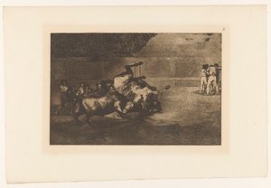 Cheval renversé par un taureau (La Tauromaquia)