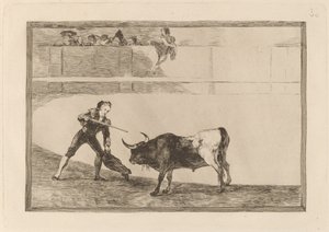Pedro Romero tuant le taureau arrêté - Francisco de Goya