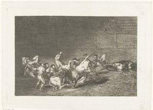 Picador plantant une lance dans un taureau - Francisco de Goya