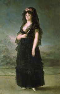 Portrait de Maria Lusia avec mantille - Francisco de Goya