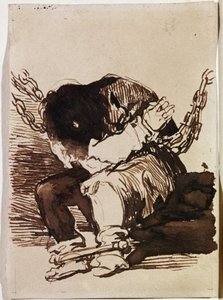 Prisonnier enchaîné assis - Francisco de Goya
