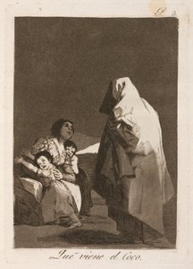 Que viene el coco (Voici le croque-mitaine) - Francisco de Goya