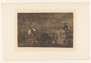 Taureau attaqué par des chiens - Francisco de Goya