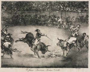 Les Taureaux de Bordeaux : Le célèbre Américain, Mariano Ceballos, 1825 - Francisco de Goya