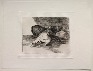 Les horreurs de la guerre : Il en tire quelque chose. - Francisco de Goya
