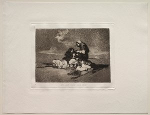 Les horreurs de la guerre : À quoi sert une tasse ? - Francisco de Goya