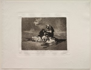 Les horreurs de la guerre : À quoi sert une tasse - Francisco de Goya