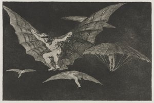 Les Proverbes : Une manière de voler - Francisco de Goya