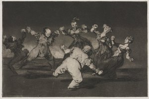 Les Proverbes : Si Marion veut danser, alors elle doit en assumer les conséquences, 1864 - Francisco de Goya