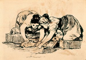 Les Lavandières, fin du XVIIIe-début du XIXe siècle - Francisco de Goya