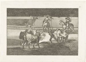 Torero avec banderilles enflammées (Banderillas de fuego, La Tauromaquia)