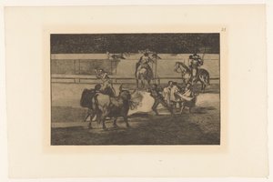 Torero avec banderilles en feu (La Tauromaquia)