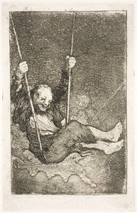 Sorcier sur une balançoire - Francisco de Goya