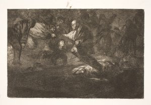 Le Seigneur les crée, et ils finissent en belle union / Les oiseaux de même plume volent ensemble - Francisco de Goya