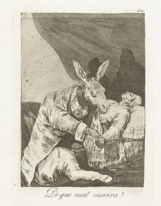 De quoi mourra-t-il? (Los Caprichos) - Francisco de Goya