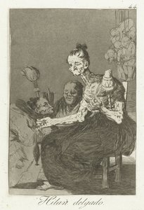 Elles filent fin (Los Caprichos) - Francisco de Goya