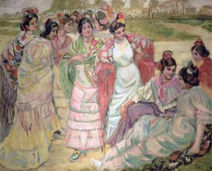 Femmes avec des châles - Francisco de Iturrino