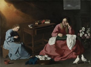 Le Christ et la Vierge dans la maison à Nazareth, c.1640 - Francisco de Zurbaran