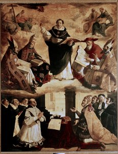 Peintures pour le collège Mayor de Santo Tomas à Séville : apothéose de Saint Thomas d
