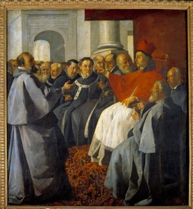 Saint Bonaventure (San Bonaventura da Bagnoregio) (1221-1274) au Concile de Lyon en 1274 - Francisco de Zurbaran