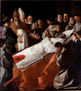 Le corps de Saint Bonaventure en chapelle ardente - Francisco de Zurbaran