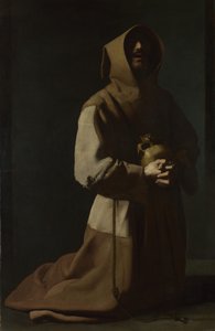 Saint François en méditation, 1635-1640 - Francisco de Zurbaran