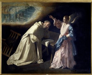 La Vision de Saint Pierre Nolasque (1189-1256) - Francisco de Zurbaran