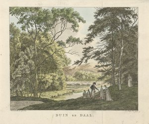 Promeneurs près du domaine Duin en Daal