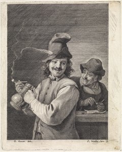 Paysans avec cruche et pipe - Franciscus van der Steen