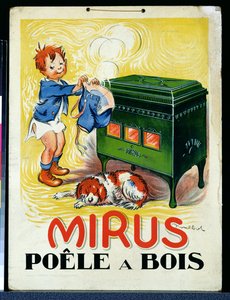 Publicité pour le poêle à bois 