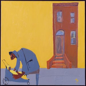 Mère et enfant, 2001 (technique mixte sur toile)