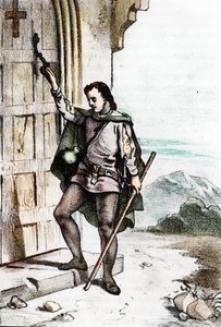 Le jeune Jérôme Savonarole frappant à la porte du couvent dominicain de Santo Domenico à Bologne en 1475
