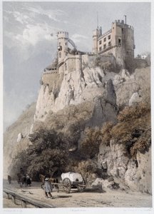 Château Rheinstein - dans "Le Rhin monumental et pittoresque", lithographies par Fourmais et Stroobant - Francois Stroobant