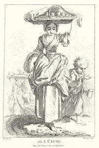 Vendeur de crème (gravure) - Francois (after) Boucher