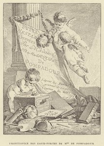 Frontispice des eaux-fortes de Mme de Pompadour - Francois (after) Boucher