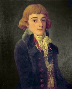 Portrait présumé de Louis Antoine de Saint-Just, Conventionnel (1767-1794) - Francois Bonneville