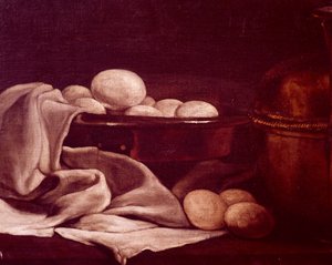 Nature morte montrant du fromage brie (détail) - François Bonvin