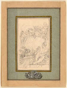 Ex-libris armorial pour Crozat, Baron de Thiers - François Boucher
