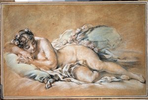 Jeune femme endormie - François Boucher