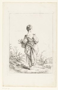 Jeune fille avec un panier - François Boucher