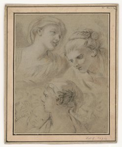 Études de têtes illustrant différentes émotions à titre d
