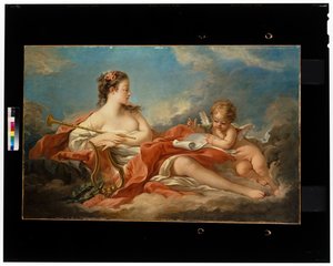 Cupidon enseignant la musique à jouer de la lyre - François Boucher