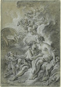 Venus appuyee sur son cher Adonis ... - François Boucher