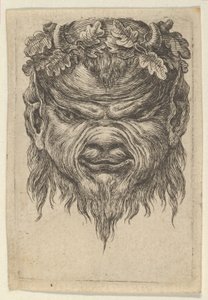 Masque de Satyre avec un Museau Dentelé et une Couronne de Feuilles de Chêne, de Divers Masques, vers 1635-45