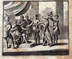 Le Charlatan. Fables de Jean de La Fontaine (1621-95). Illustration de François Chauveau (1613-1676). Édition de 1728. - Francois Chauveau