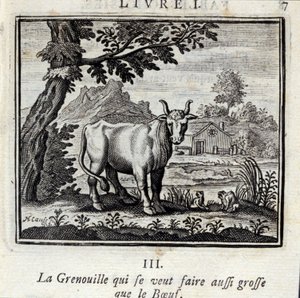 La grenouille qui veut se faire aussi grosse que le bœuf - Francois Chauveau